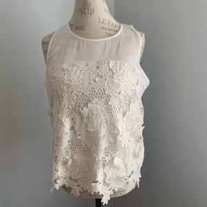 Cream colored lace top